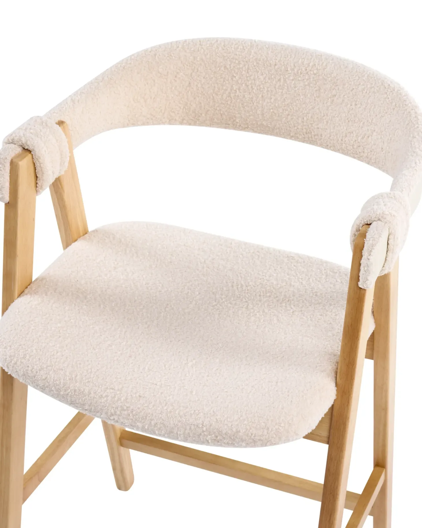 Sæt med 2 barstole DAY Boucle Lysebrun/lys beige