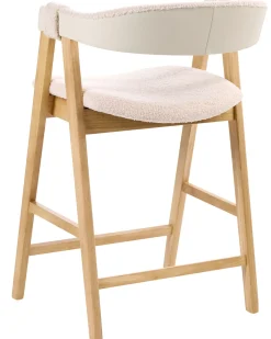 Sæt med 2 barstole DAY Boucle Lysebrun/lys beige