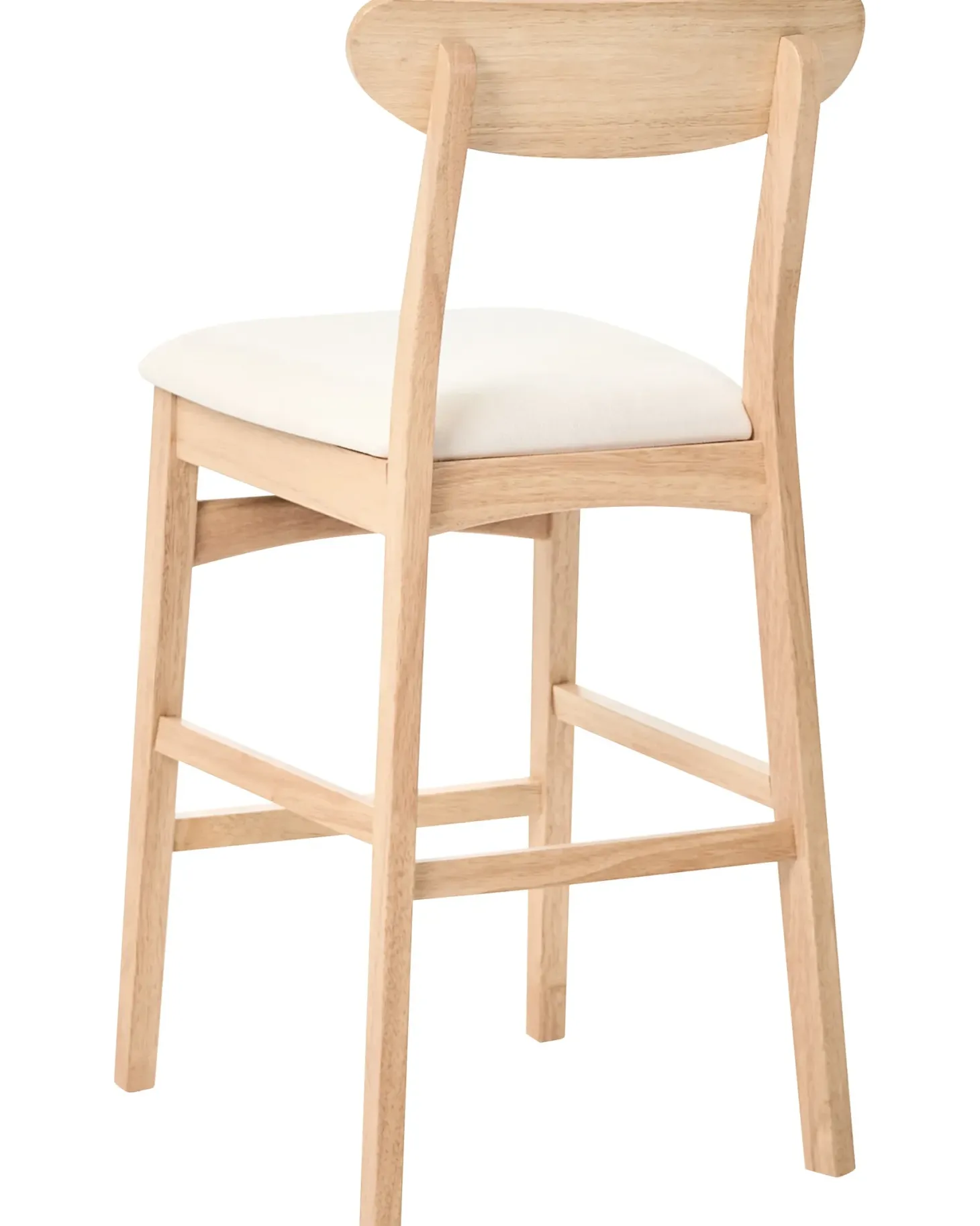 Sæt med 2 barstole DOYLE Træ Lysebrun/lys beige