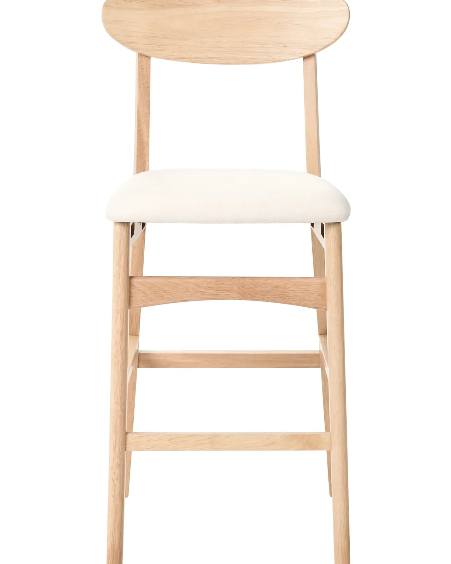 Sæt med 2 barstole DOYLE Træ Lysebrun/lys beige