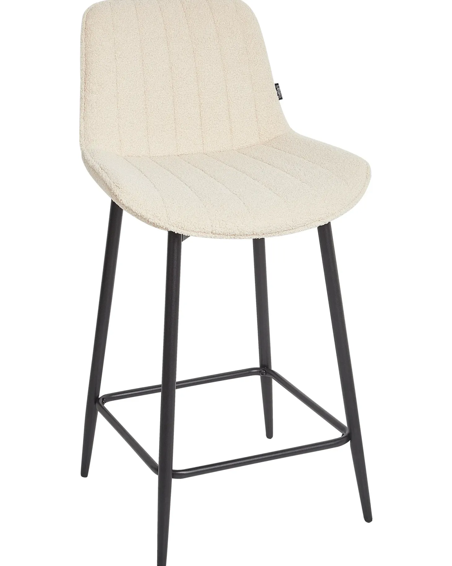 Sæt med 2 barstole DUBROVNIK Boucle Lys Beige