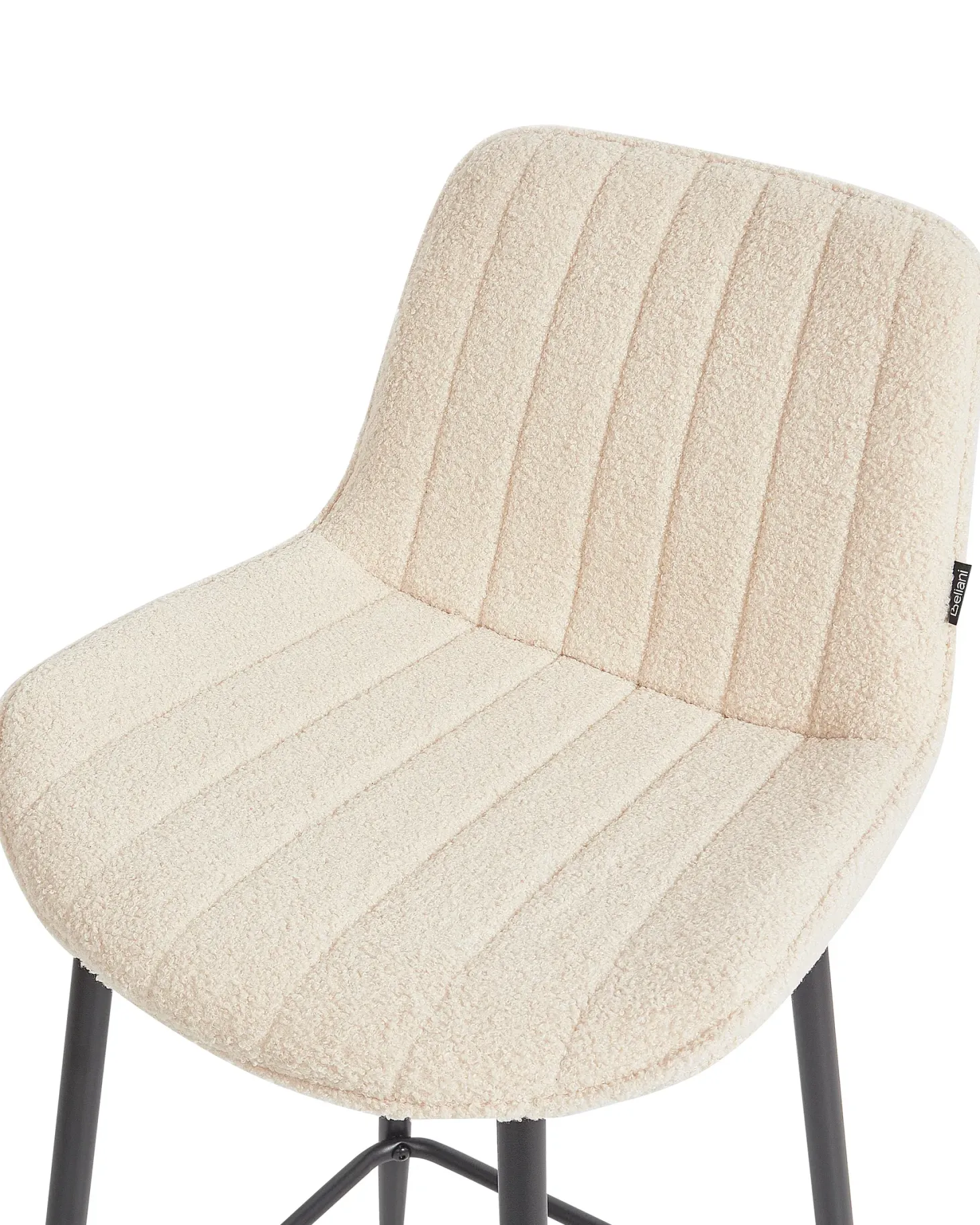 Sæt med 2 barstole DUBROVNIK Boucle Lys Beige