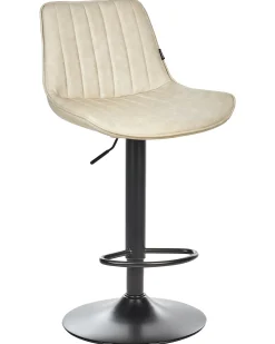 Sæt med 2 barstole DUBROVNIK Kunstlæder Lys Beige