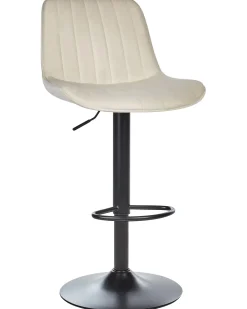 Sæt med 2 barstole DUBROVNIK Velour Lys Beige