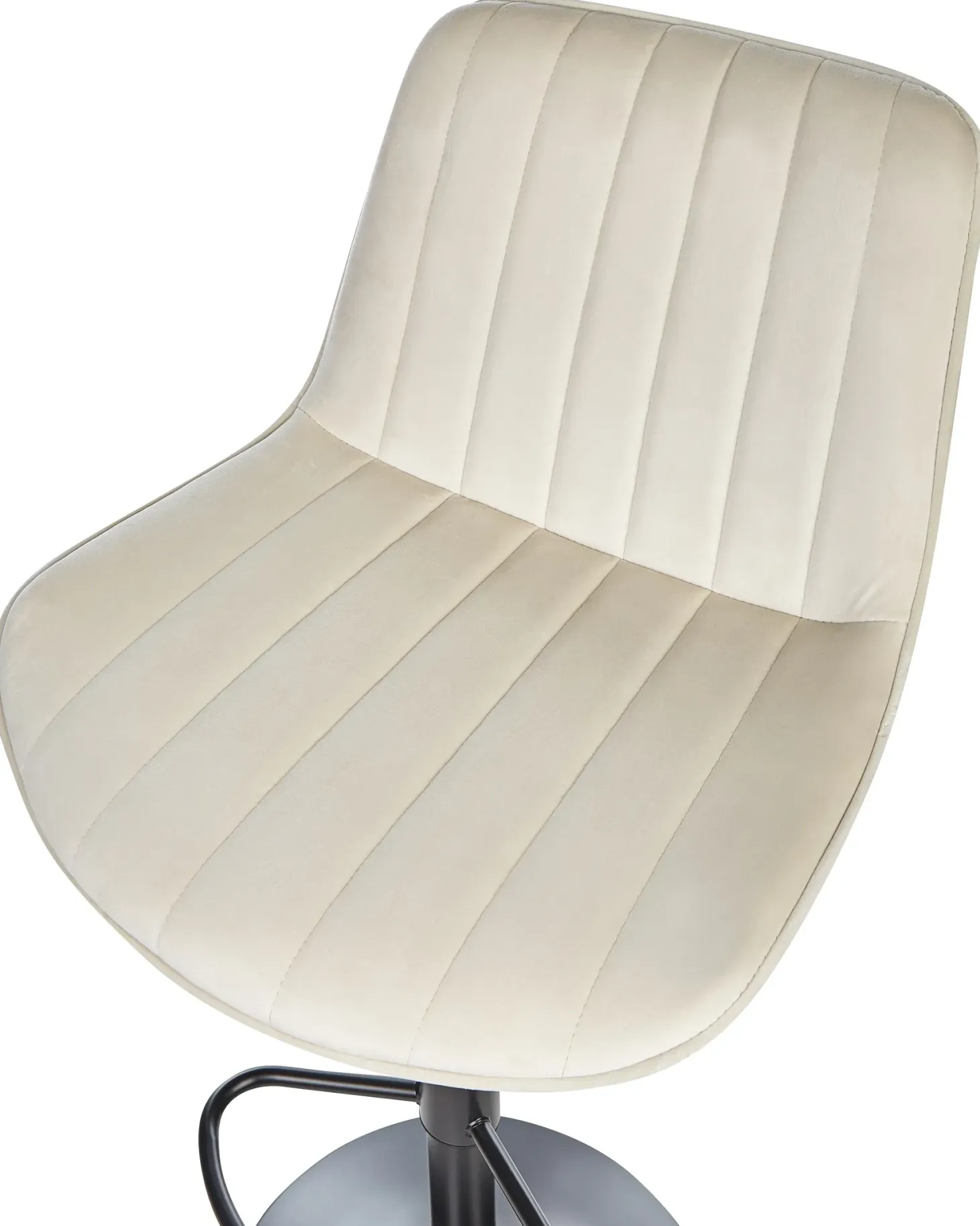 Sæt med 2 barstole DUBROVNIK Velour Lys Beige