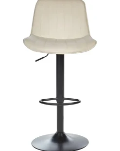 Sæt med 2 barstole DUBROVNIK Velour Lys Beige
