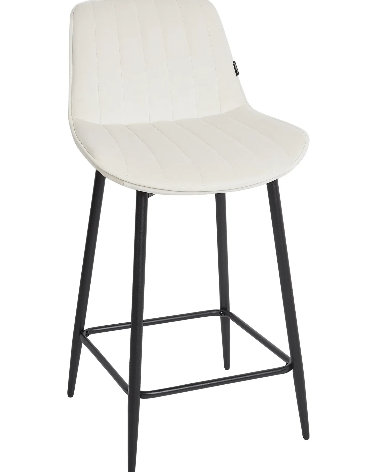 Sæt med 2 barstole DUBROVNIK Velour Lys Beige
