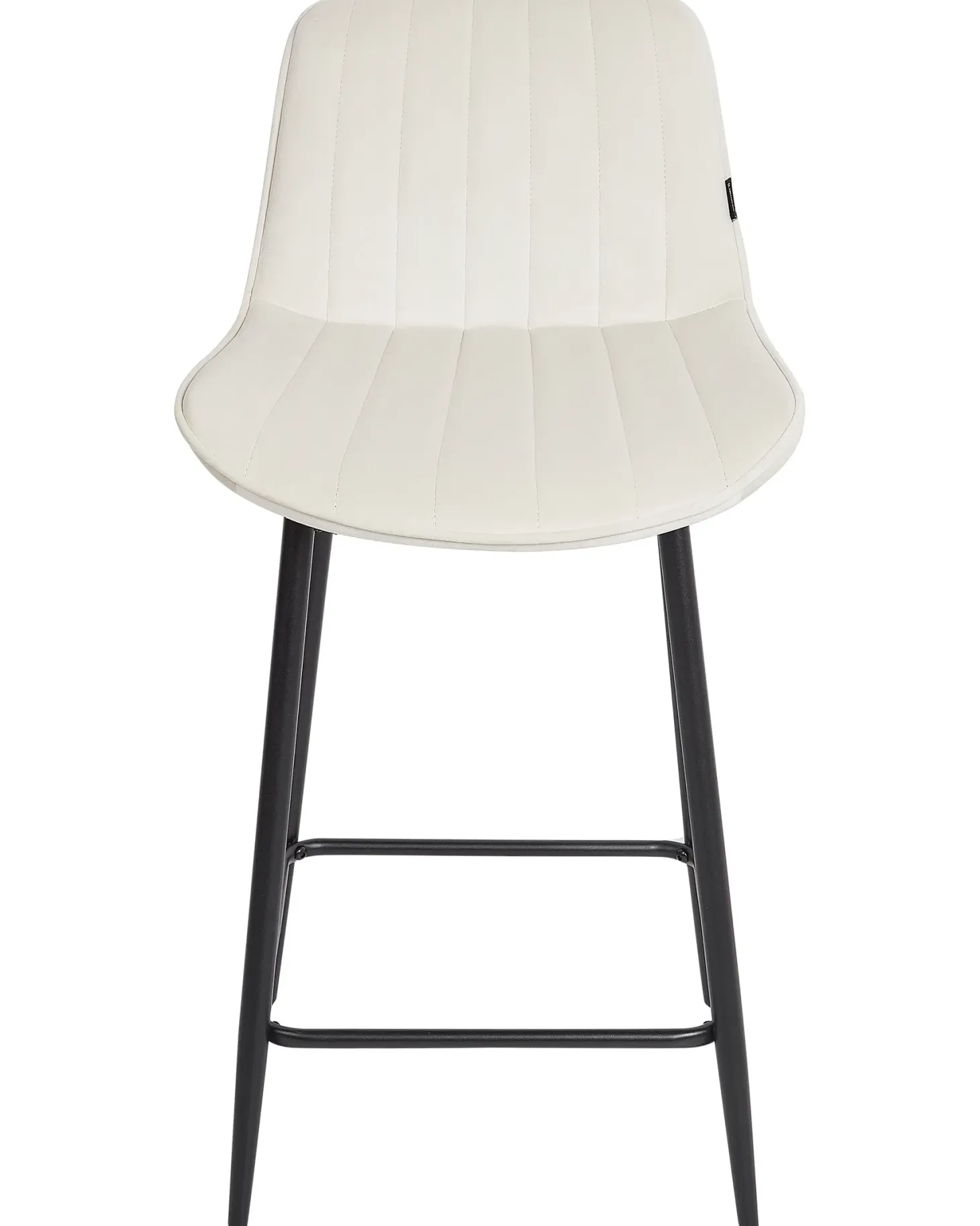 Sæt med 2 barstole DUBROVNIK Velour Lys Beige