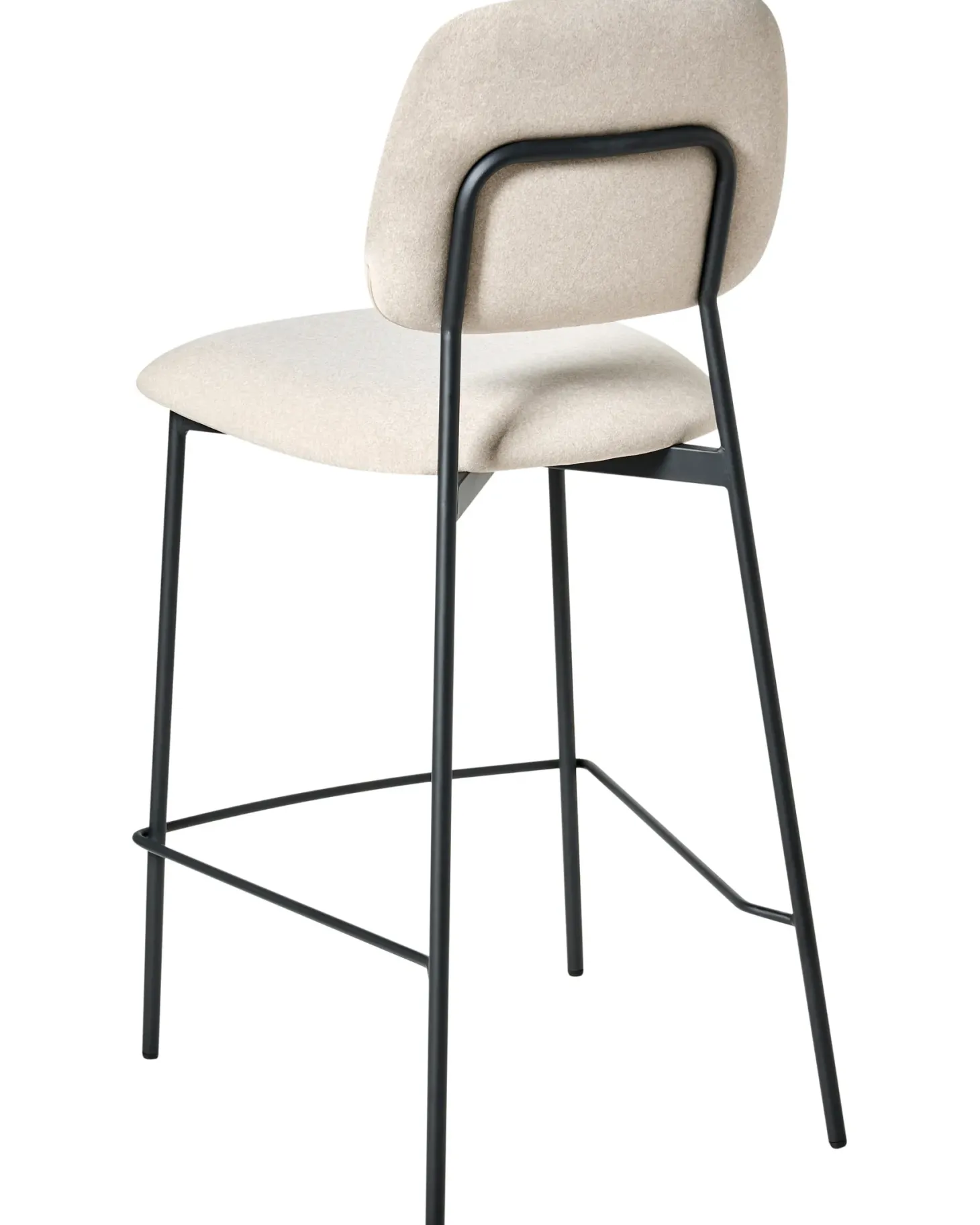 Sæt med 2 barstole DUETTE Velour Lys Beige