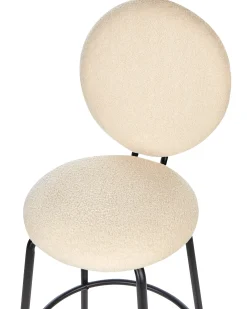 Sæt med 2 barstole EMERY Boucle Lys Beige