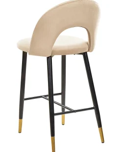 Sæt med 2 barstole FALTON Velour Beige