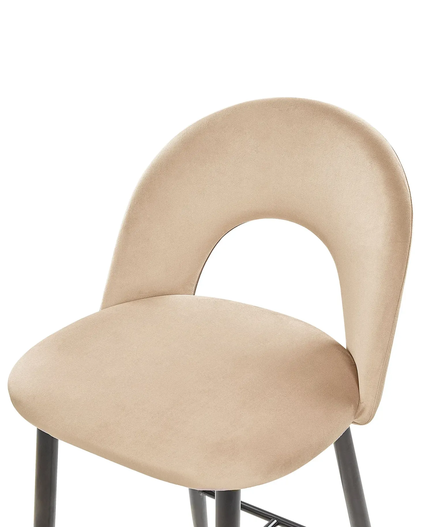 Sæt med 2 barstole FALTON Velour Beige