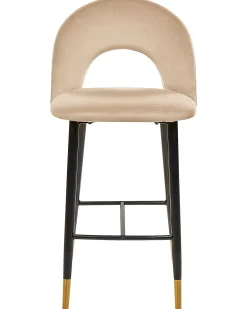 Sæt med 2 barstole FALTON Velour Beige