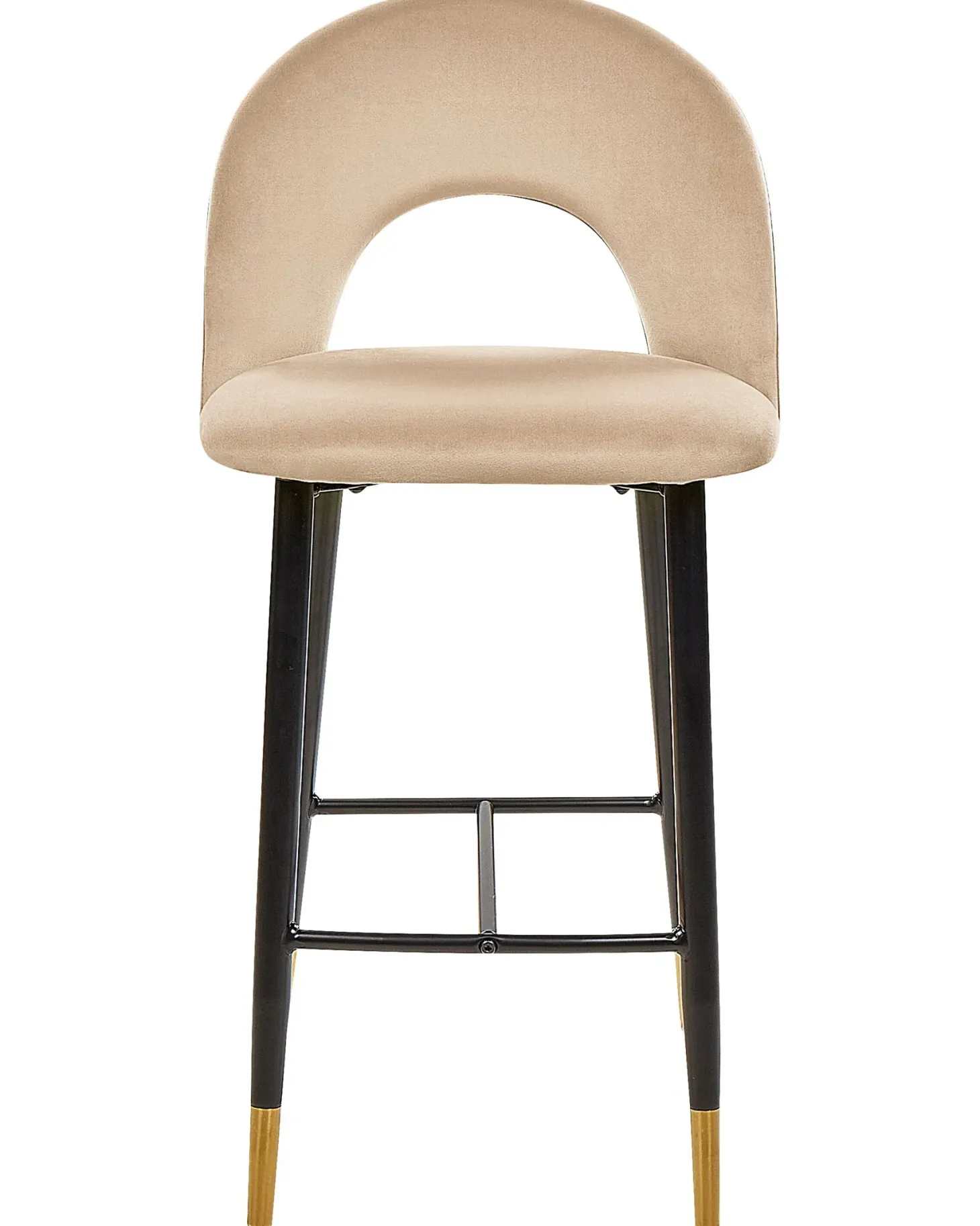 Sæt med 2 barstole FALTON Velour Beige
