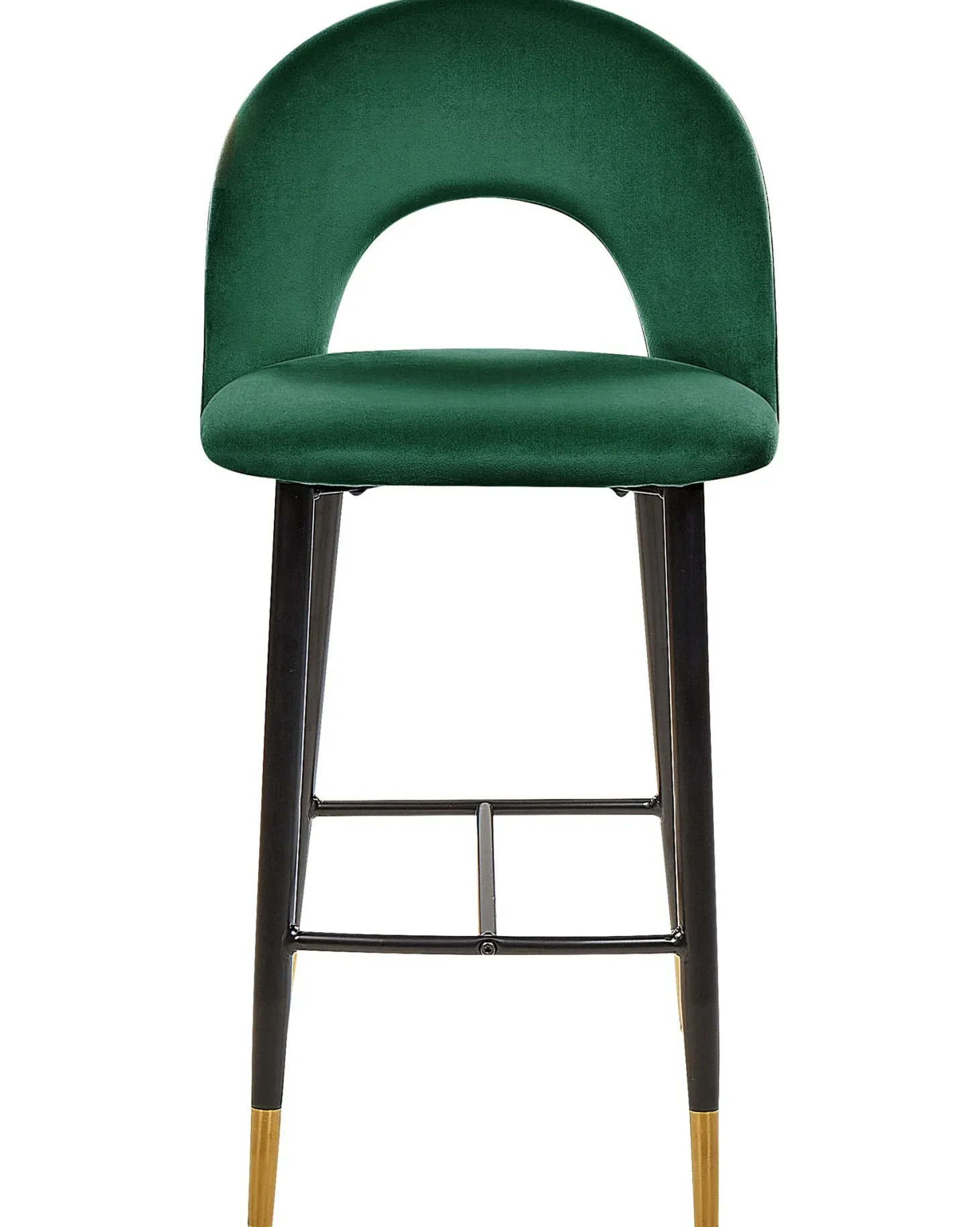 Sæt med 2 barstole FALTON Velour Smaragdgrøn