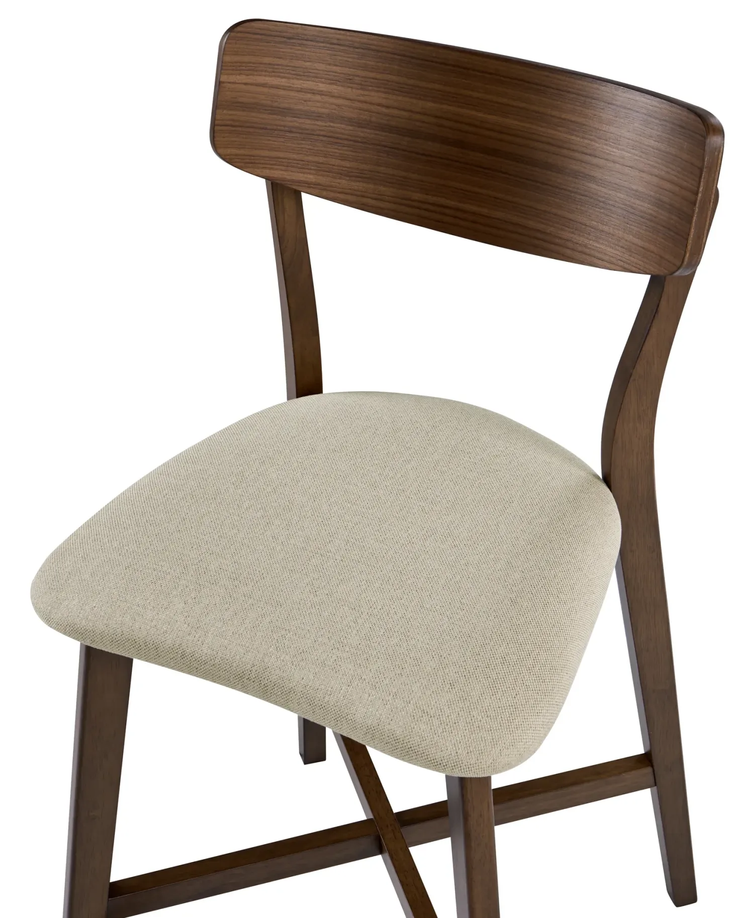 Sæt med 2 barstole HOLLY Træ Brun/beige