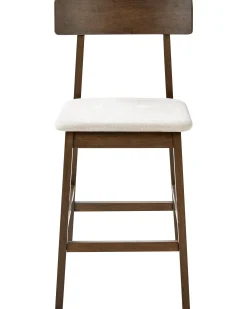 Sæt med 2 barstole ISANTI Træ Mørkebrun/taupe