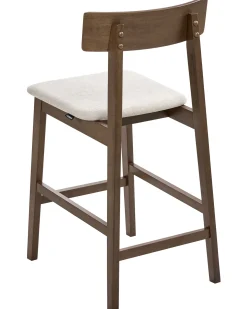 Sæt med 2 barstole ISANTI Træ Mørkebrun/taupe