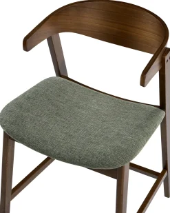Sæt med 2 barstole LILLY Mørkegrøn/brun