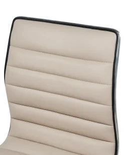 Sæt med 2 barstole LUCERNE Kunstlæder Lys Beige