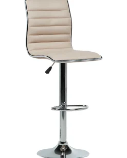 Sæt med 2 barstole LUCERNE Kunstlæder Lys Beige