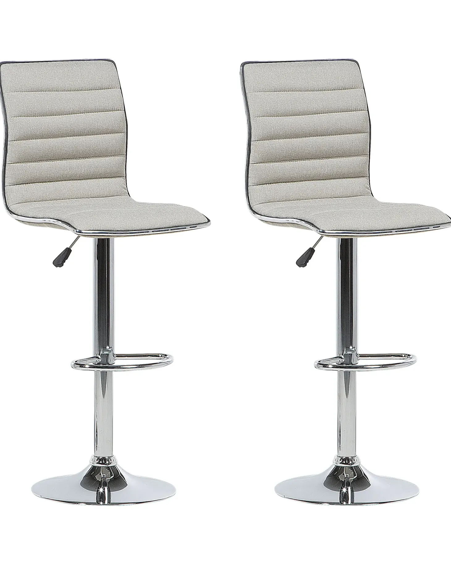Sæt med 2 barstole LUCERNE Lys Beige