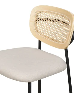 Sæt med 2 barstole MAYETTA Rattan Lys Beige