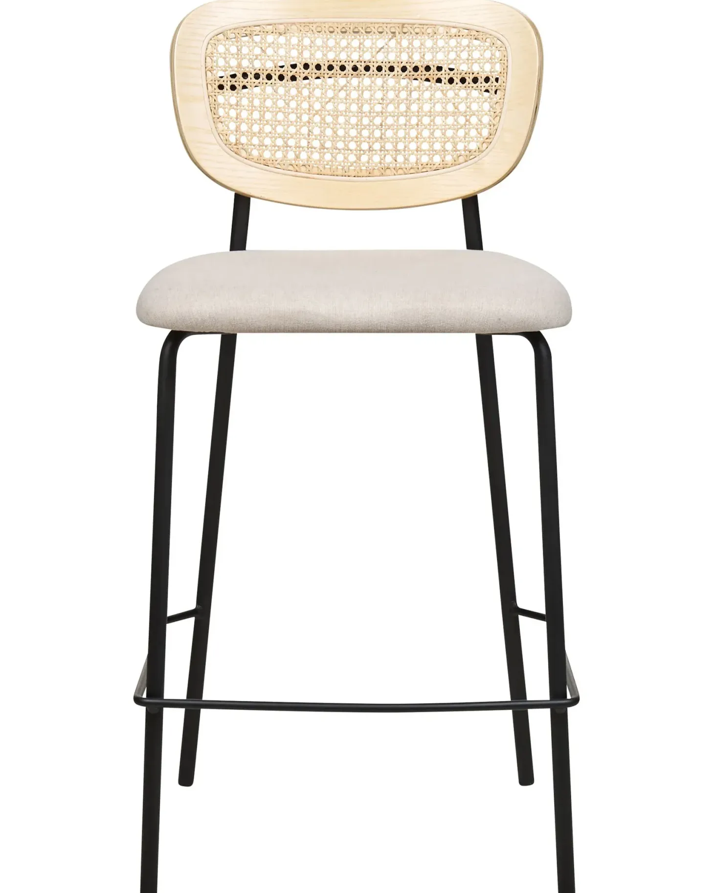 Sæt med 2 barstole MAYETTA Rattan Lys Beige