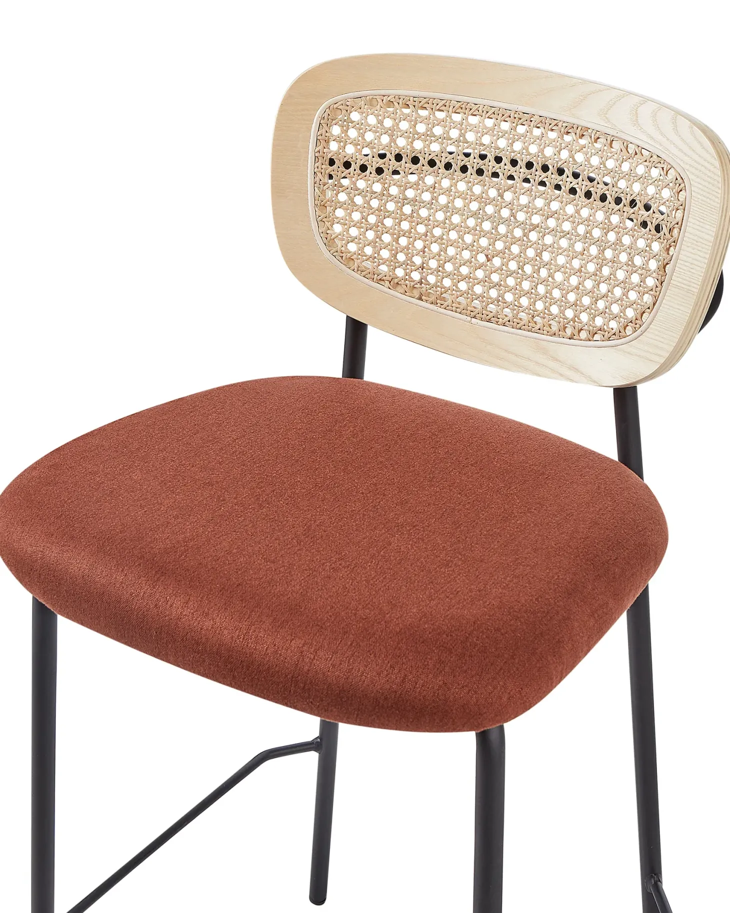 Sæt med 2 barstole MAYETTA Rattan Orange