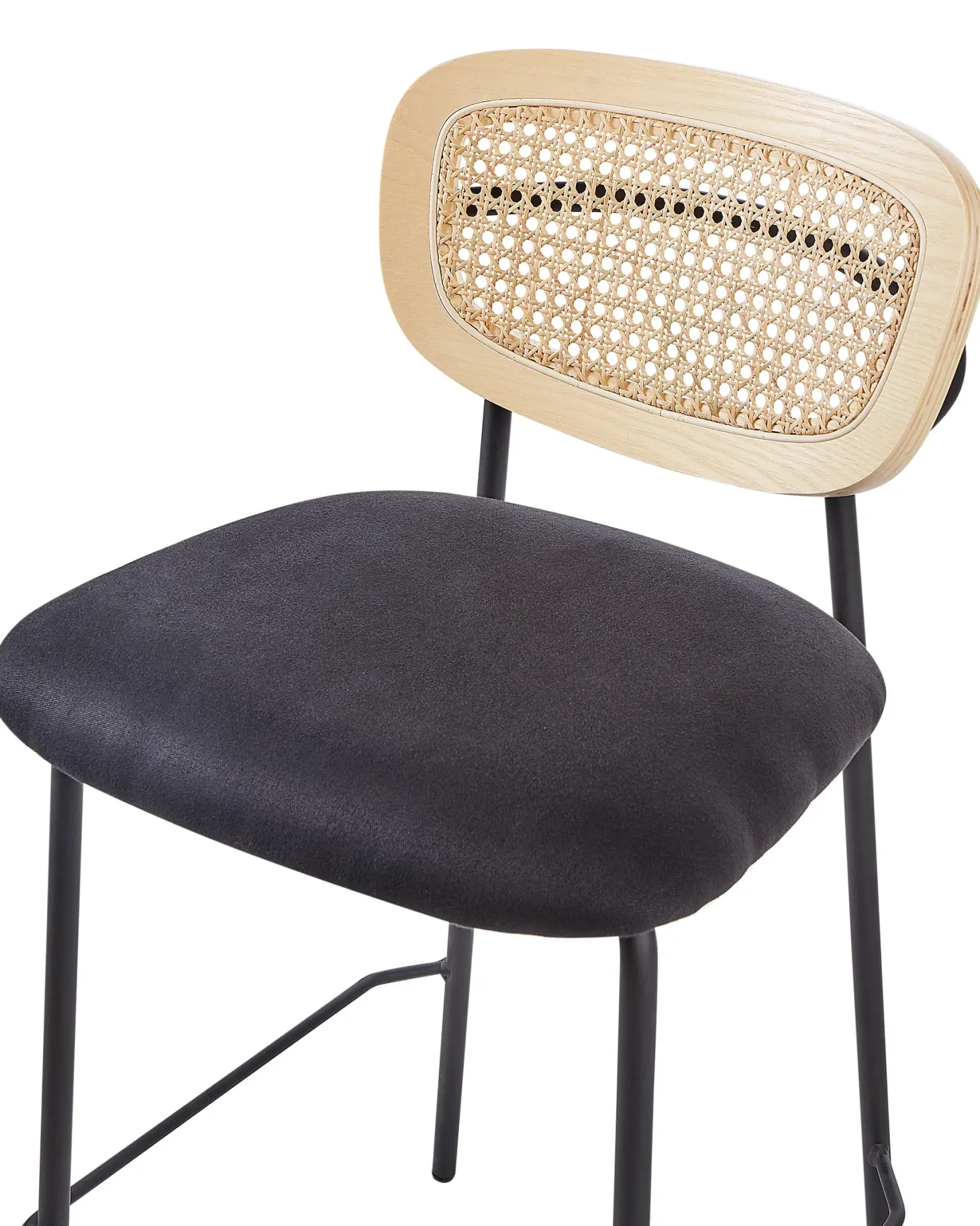 Sæt med 2 barstole MAYETTA Rattan Sort