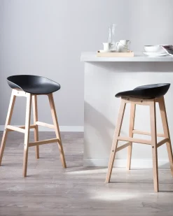 Sæt med 2 barstole MICCO Sort