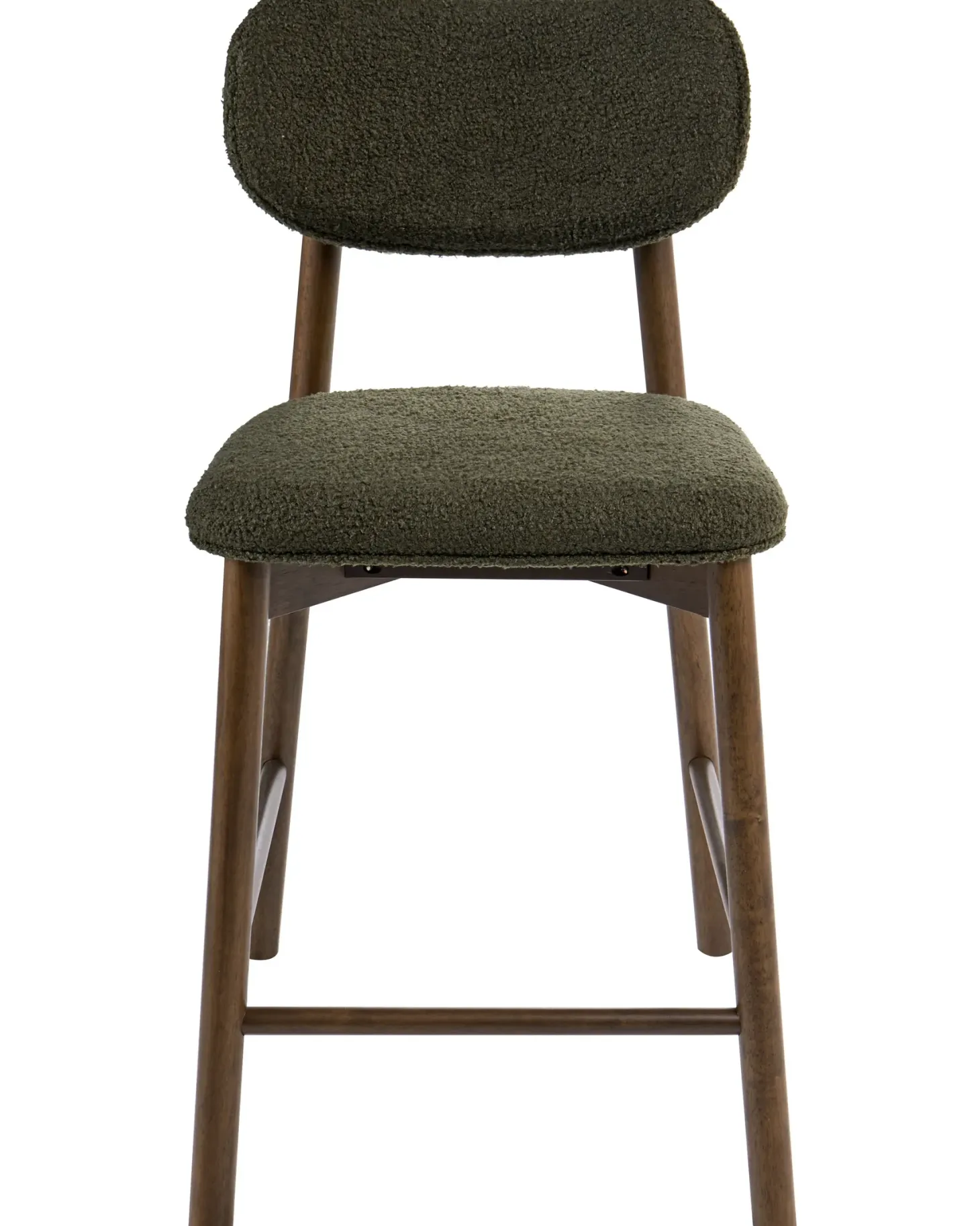 Sæt med 2 barstole MILLS Boucle Brun / Grøn