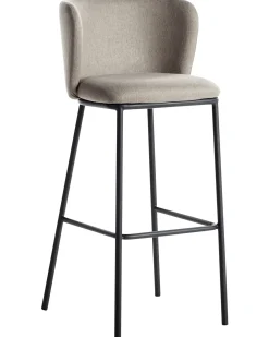 Sæt med 2 barstole MINA Brungrå