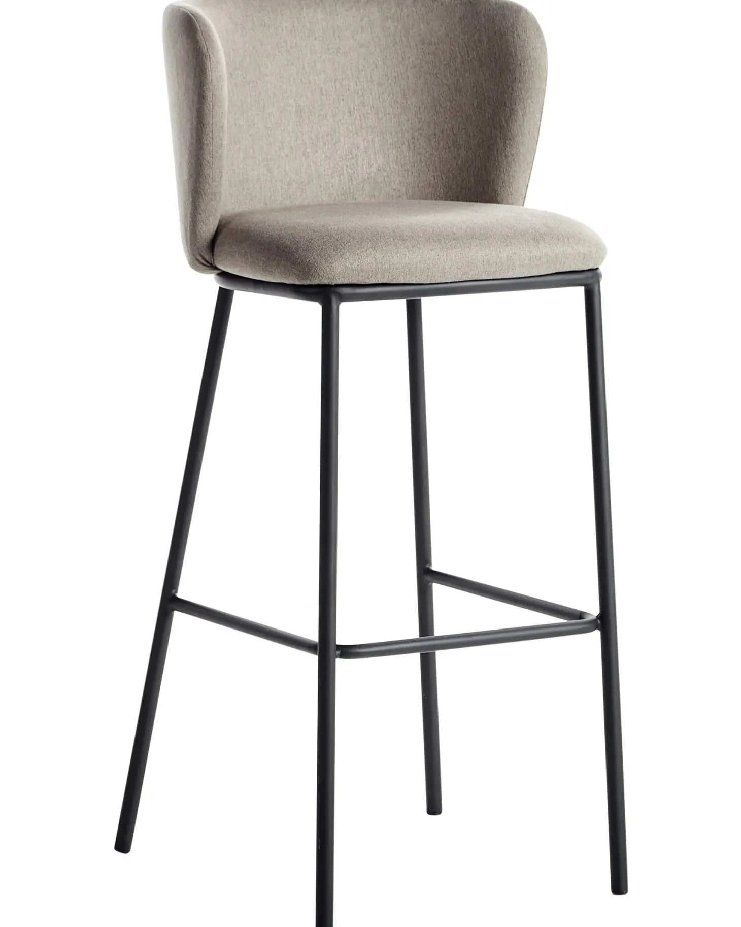 Sæt med 2 barstole MINA Brungrå