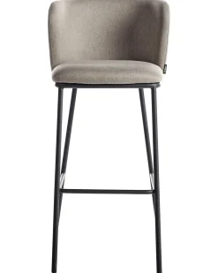Sæt med 2 barstole MINA Brungrå