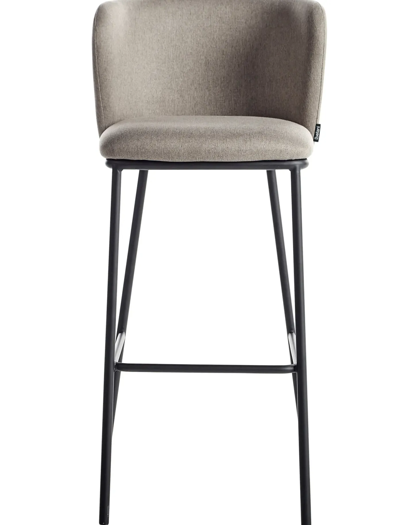 Sæt med 2 barstole MINA Brungrå