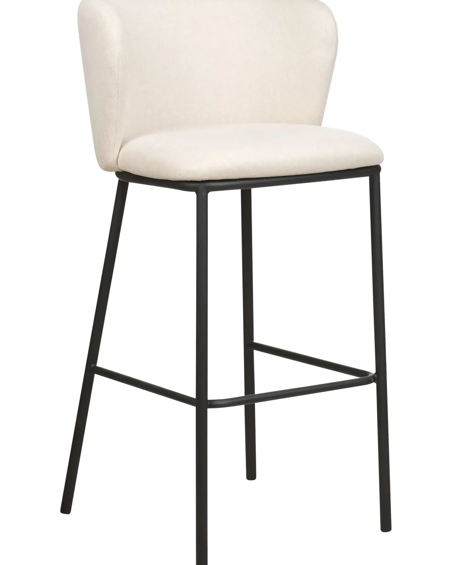 Sæt med 2 barstole MINA Cremehvid