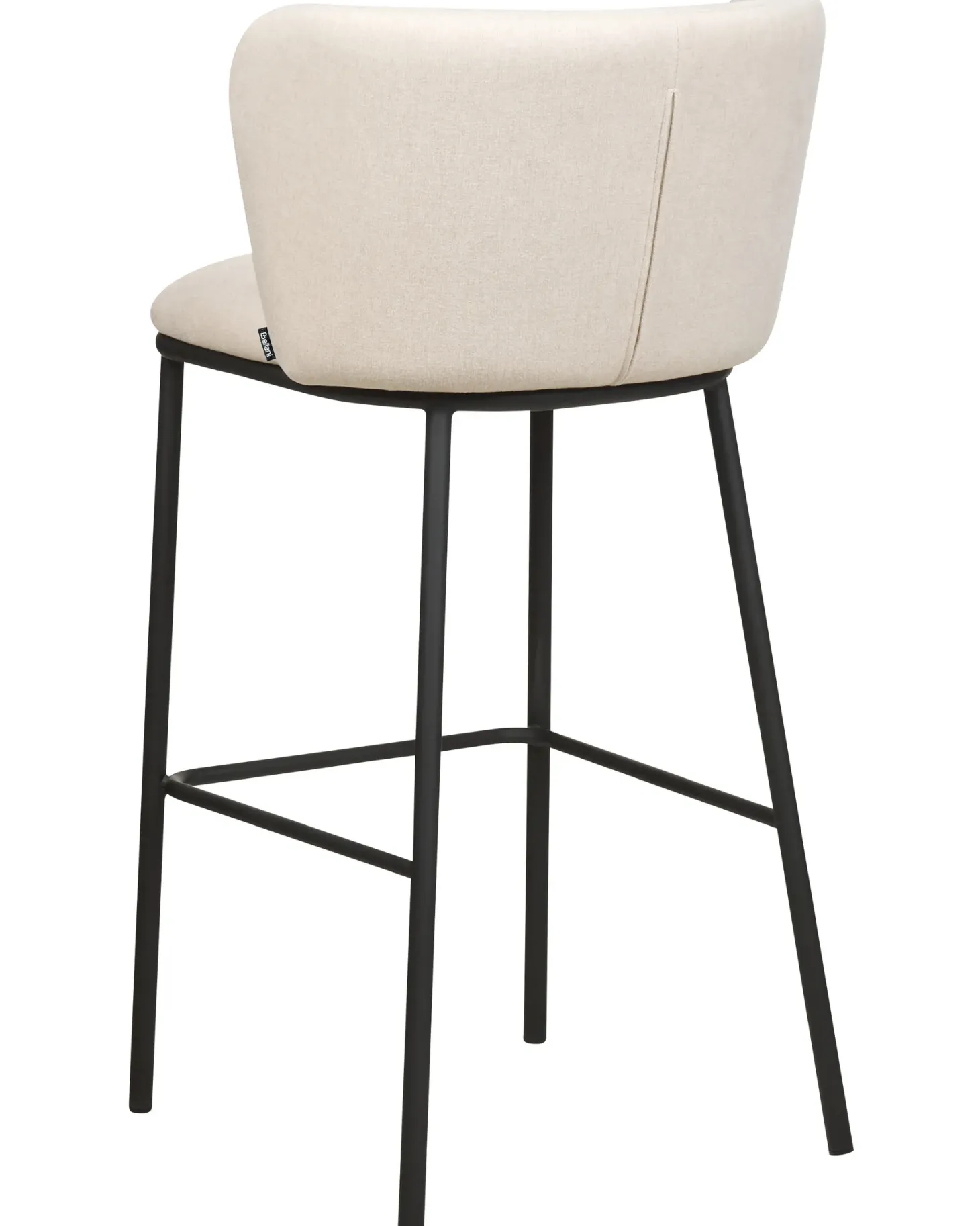 Sæt med 2 barstole MINA Cremehvid