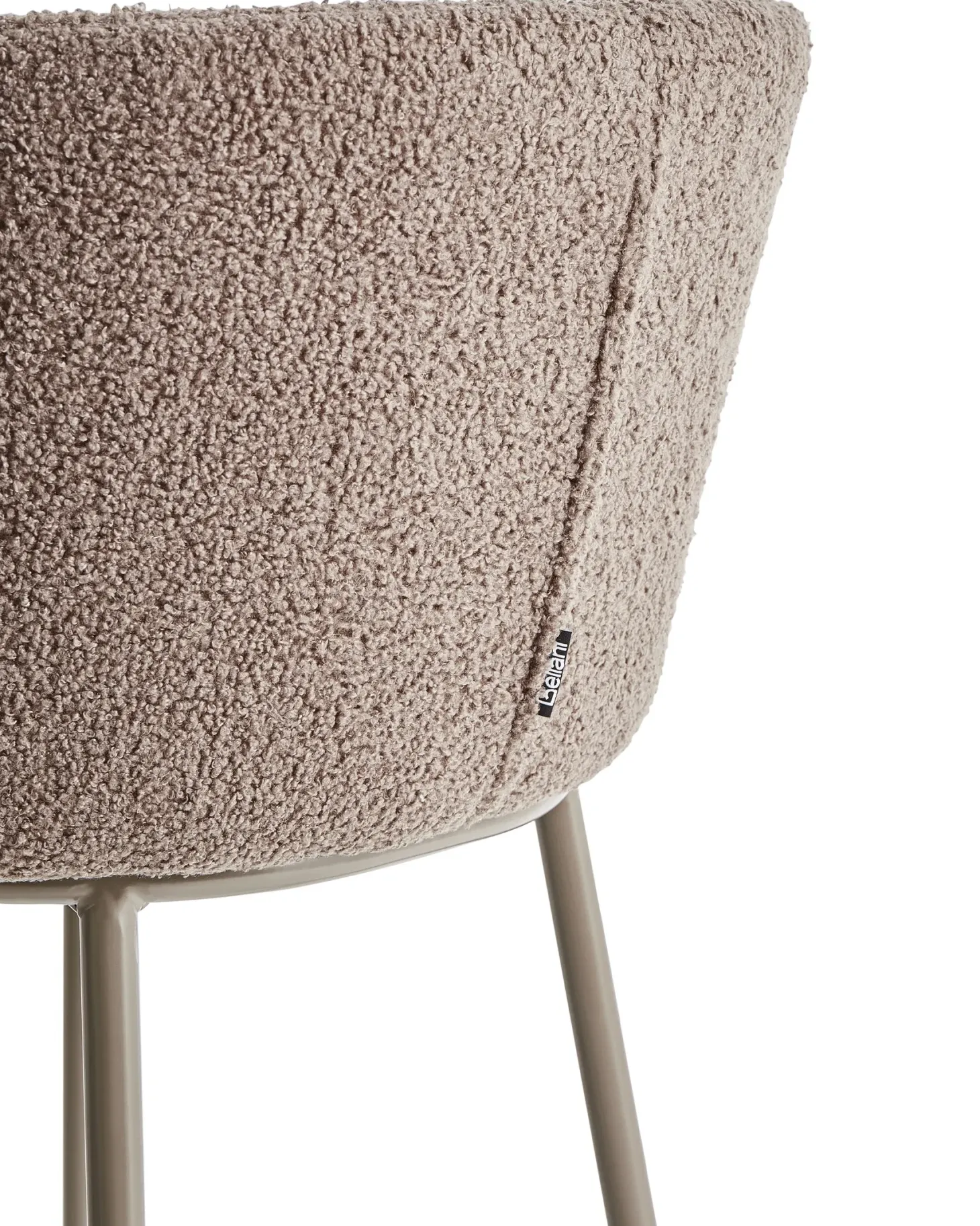 Sæt med 2 barstole MINA II Boucle Brun