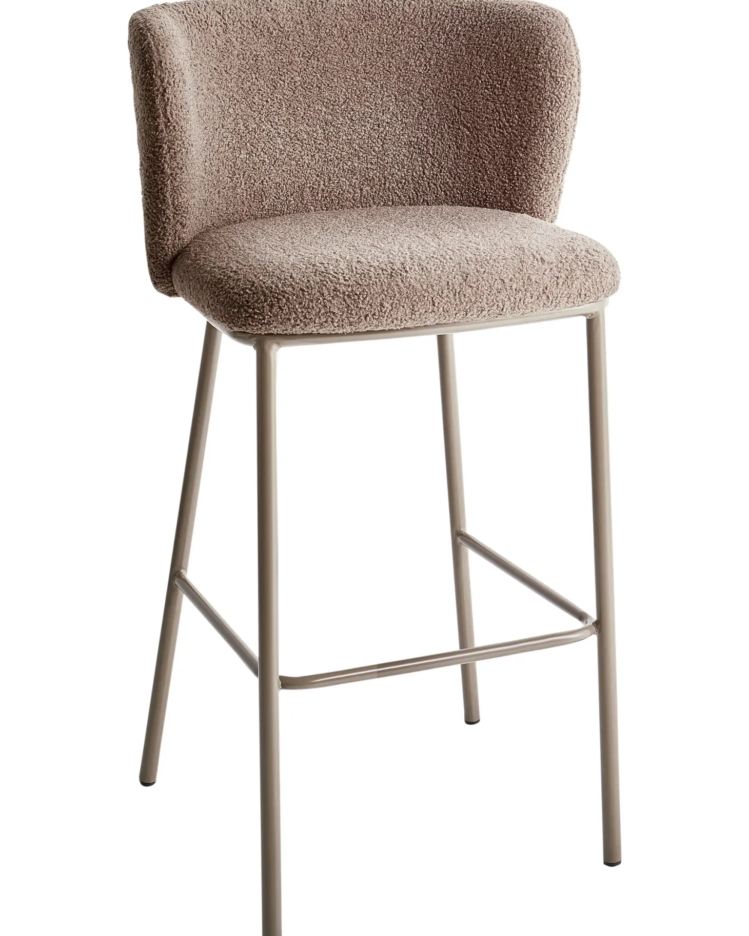Sæt med 2 barstole MINA II Boucle Brun