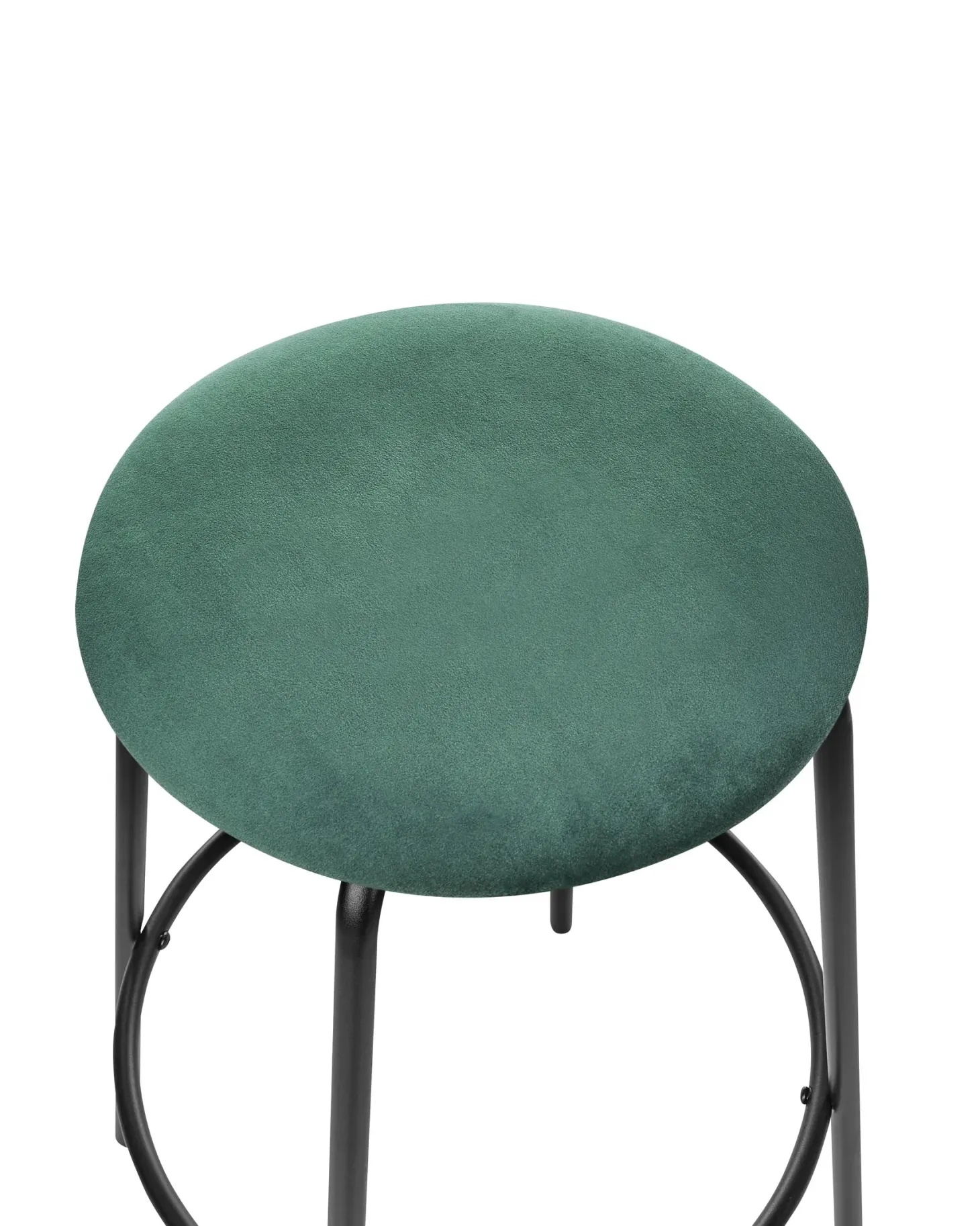Sæt med 2 barstole MORTON Velour Smaragdgrøn