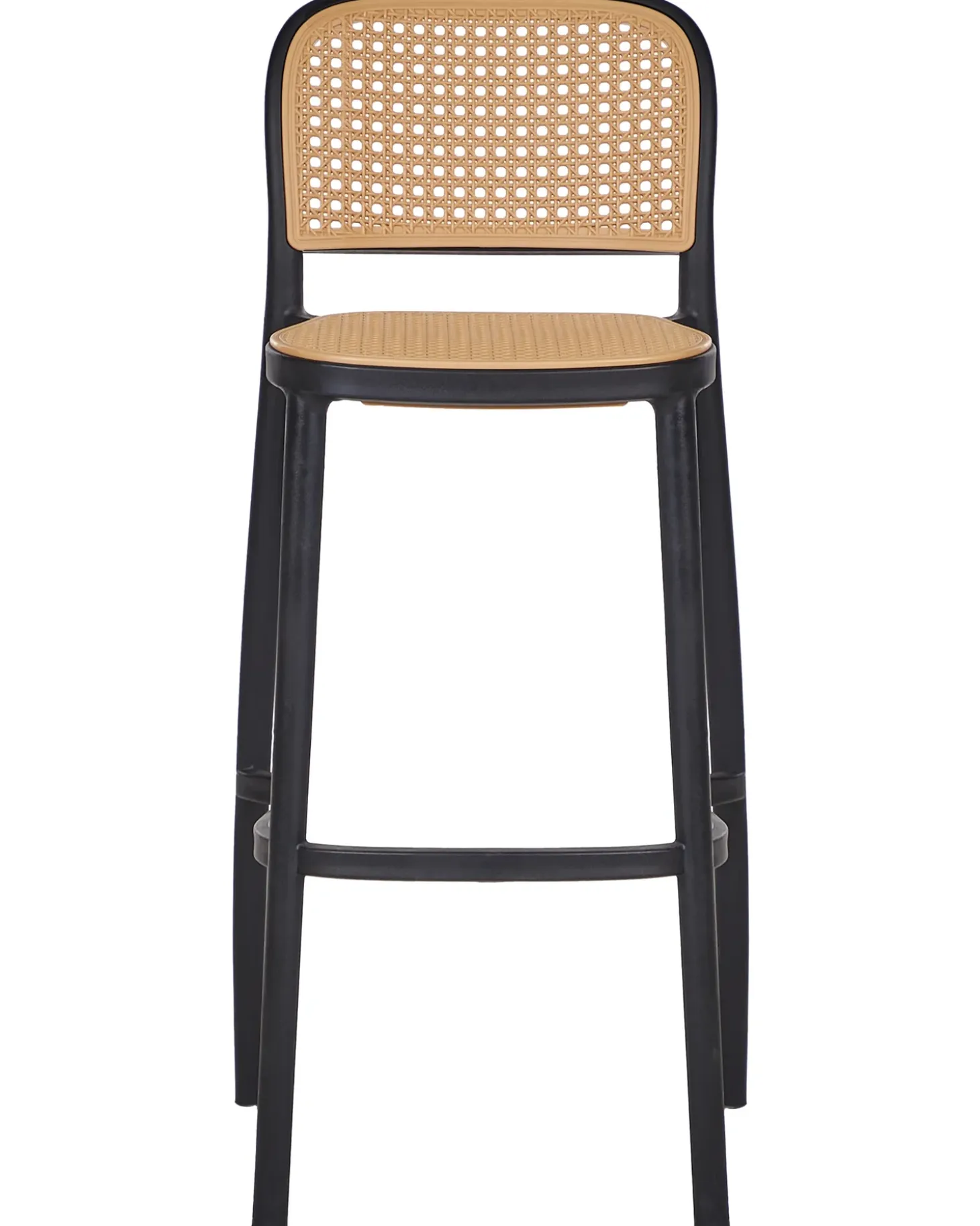 Sæt med 4 barstole PLOSE Syntetisk materiale Beige
