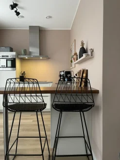 Sæt med 2 barstole PRESTON Metal Sort