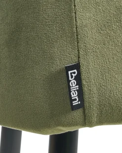 Sæt med 2 barstole SANILAC Velour Olivengrøn