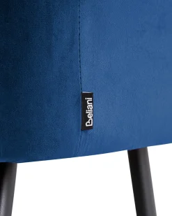 Sæt med 2 barstole SANILAC Velour Navy Blå