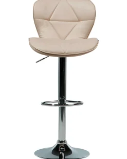 Sæt med 2 barstole VALETTA Kunstlæder Lys Beige