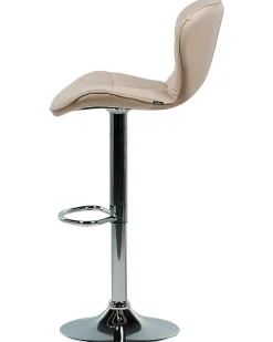 Sæt med 2 barstole VALETTA Kunstlæder Lys Beige