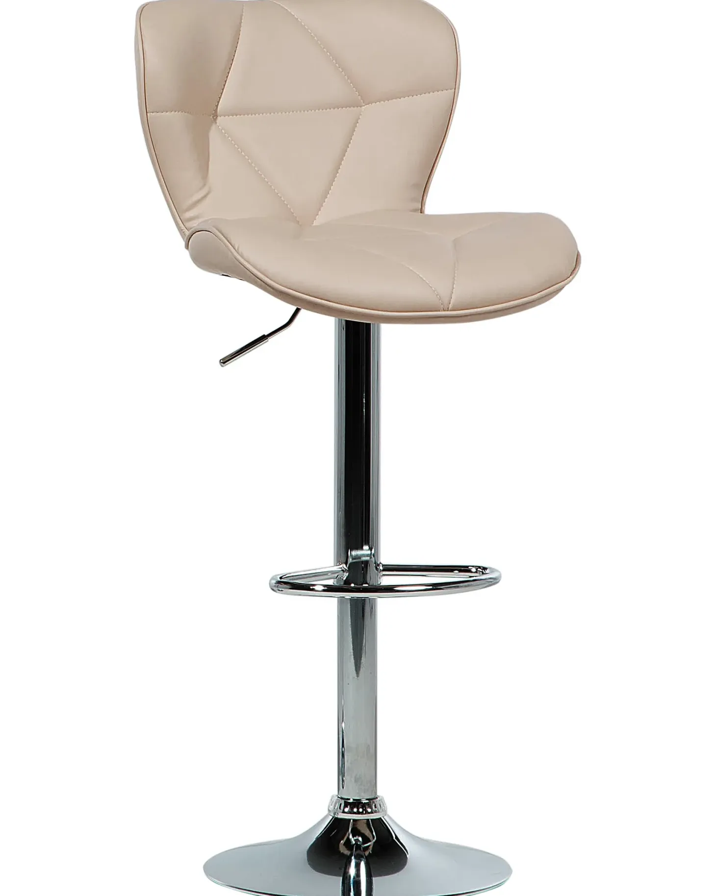 Sæt med 2 barstole VALETTA Kunstlæder Lys Beige