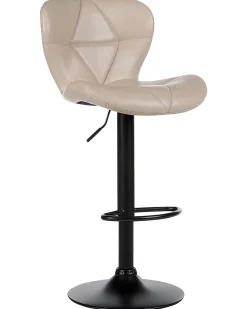 Sæt med 2 barstole VALETTA Kunstlæder Lys Beige