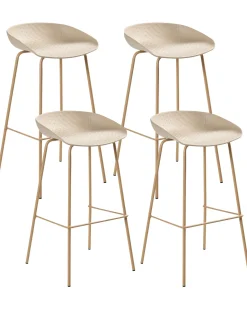 Sæt med 4 barstole VENLO Beige